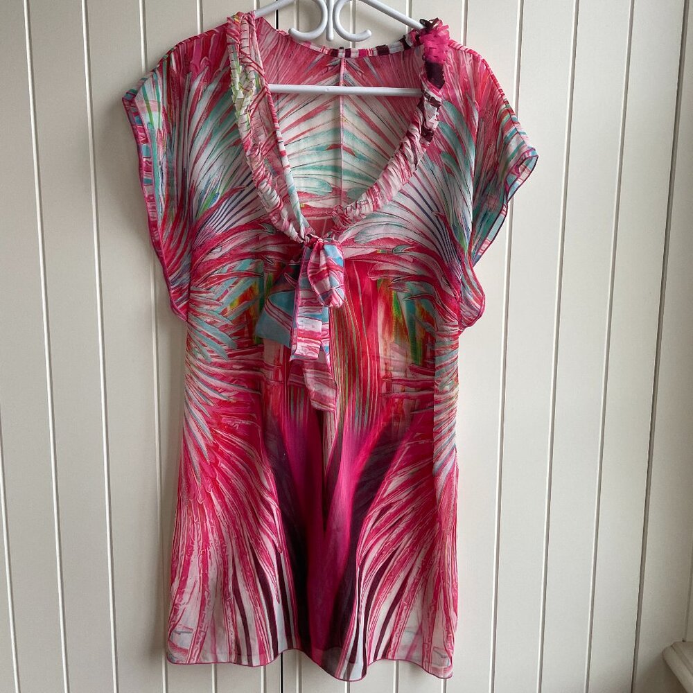 Vintage Pink and Blue Swim Coverup